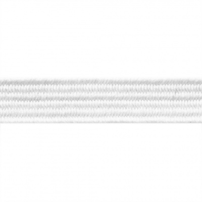 Резиновые нити с текстильным покрытием, шир. 6 мм ( упак.55 м/уп), цв.-белый - купить в Владимире. Цена: 210.75 руб.