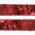 Тесьма с пайетками 3, шир. 20 мм/уп. 25+/-1 м, цвет красный - купить в Владимире. Цена: 778.19 руб.