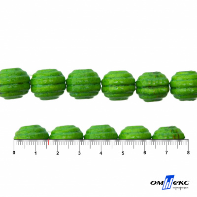 0309-Бусины деревянные "ОмТекс", 16 мм, упак.50+/-3шт, цв.019-зеленый - купить в Владимире. Цена: 62.22 руб.