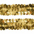 Тесьма с пайетками D16, шир. 30 мм/уп. 25+/-1 м, цвет золото - купить в Владимире. Цена: 1 087.39 руб.