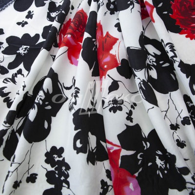 Плательная ткань "Фламенко" 22.1, 80 гр/м2, шир.150 см, принт растительный - купить в Владимире. Цена 239.03 руб.