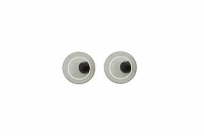 Глазки для игрушек, круглые, с бегающими зрачками, 3 мм/упак.100+/-5 шт, цв. -черно-белые - купить в Владимире. Цена: 25.40 руб.