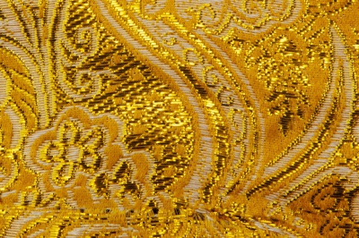 Ткань костюмная жаккард №12, 140 гр/м2, шир.150см, цвет жёлтый - купить в Владимире. Цена 383.29 руб.
