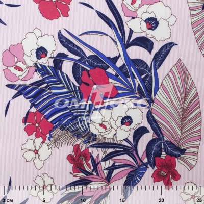 Плательная ткань "Фламенко" 18.1, 80 гр/м2, шир.150 см, принт растительный - купить в Владимире. Цена 239.03 руб.