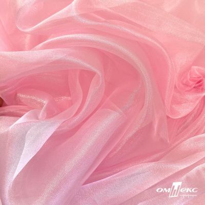 Ткань органза, 100% полиэстр, 28г/м2, шир. 150 см, цв. #47 розовая пудра - купить в Владимире. Цена 86.24 руб.
