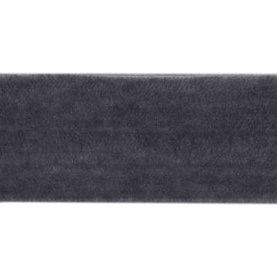 Лента бархатная нейлон, шир.25 мм, (упак. 45,7м), цв.189-т.серый - купить в Владимире. Цена: 991.10 руб.