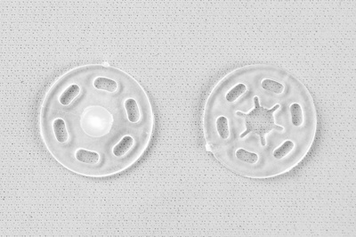 Кнопки пришивные пластиковые 15 мм, блистер 24шт, цв.-прозрачные - купить в Владимире. Цена: 68.79 руб.