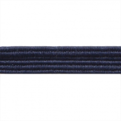 Резиновые нити с текстильным покрытием, шир. 6 мм ( упак.30 м/уп), цв.- 117-т.синий - купить в Владимире. Цена: 152.05 руб.