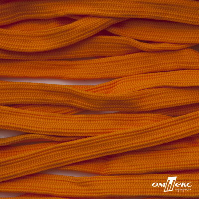 Шнур плетеный (плоский) d-12 мм, (уп.90+/-1м), 100% полиэстер, цв.267 - оранжевый - купить в Владимире. Цена: 8.62 руб.