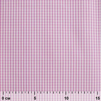 Ткань сорочечная Клетка Виши, 115 г/м2, 58% пэ,42% хл, шир.150 см, цв.1-розовый, (арт.111) - купить в Владимире. Цена 306.69 руб.