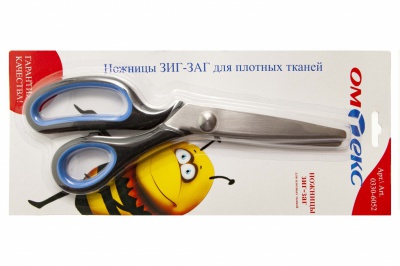 Ножницы арт.0330-6052 "ЗИГ-ЗАГ" 5 мм, для плотных тканей , 9"/ 229 мм - купить в Владимире. Цена: 740.56 руб.