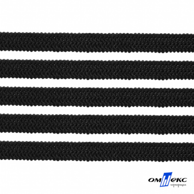 Лента эластичная вязанная (резинка) 4 мм (200+/-1 м) 400 гр/м2 черная бобина "ОМТЕКС" - купить в Владимире. Цена: 1.78 руб.