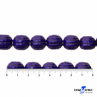 0309-Бусины деревянные "ОмТекс", 16 мм, упак.50+/-3шт, цв.018-фиолет - купить в Владимире. Цена: 62.22 руб.