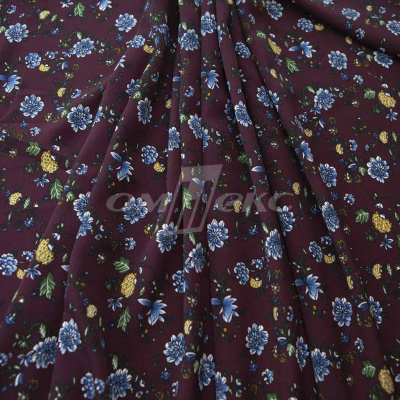 Плательная ткань "Фламенко" 4.1, 80 гр/м2, шир.150 см, принт растительный - купить в Владимире. Цена 259.21 руб.
