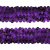 Тесьма с пайетками 12, шир. 30 мм/уп. 25+/-1 м, цвет фиолет - купить в Владимире. Цена: 1 098.48 руб.