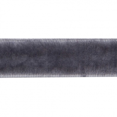 Лента бархатная нейлон, шир.12 мм, (упак. 45,7м), цв.189-т.серый - купить в Владимире. Цена: 462.28 руб.
