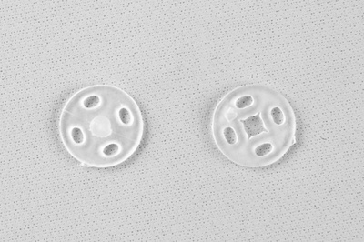 Кнопки пришивные пластиковые 10 мм, блистер 24шт, цв.-прозрачные - купить в Владимире. Цена: 48.41 руб.