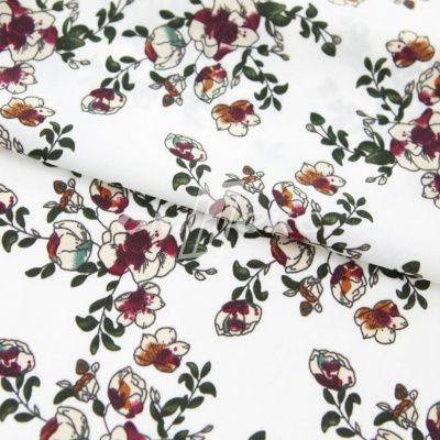 Плательная ткань "Фламенко" 23.1, 80 гр/м2, шир.150 см, принт растительный - купить в Владимире. Цена 264.56 руб.