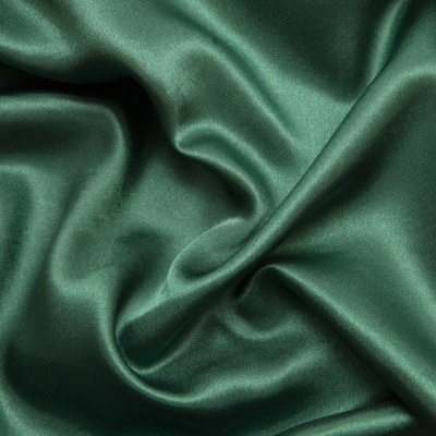 Поли креп-сатин 19-5420, 125 (+/-5) гр/м2, шир.150см, цвет зелёный - купить в Владимире. Цена 155.57 руб.