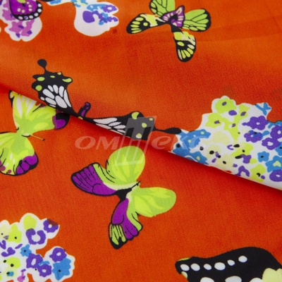 Плательная ткань "Софи" 7.1, 75 гр/м2, шир.150 см, принт бабочки - купить в Владимире. Цена 241.49 руб.