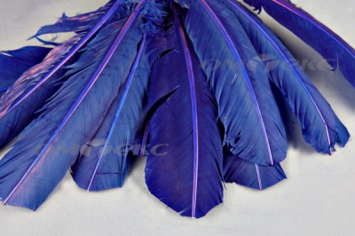 Декоративный Пучок из перьев, перо 23см/синий - купить в Владимире. Цена: 12.34 руб.