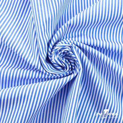 Ткань сорочечная Полоска Кенди, 115 г/м2, 58% пэ,42% хл, шир.150 см, цв.3-синий, (арт.110) - купить в Владимире. Цена 306.69 руб.